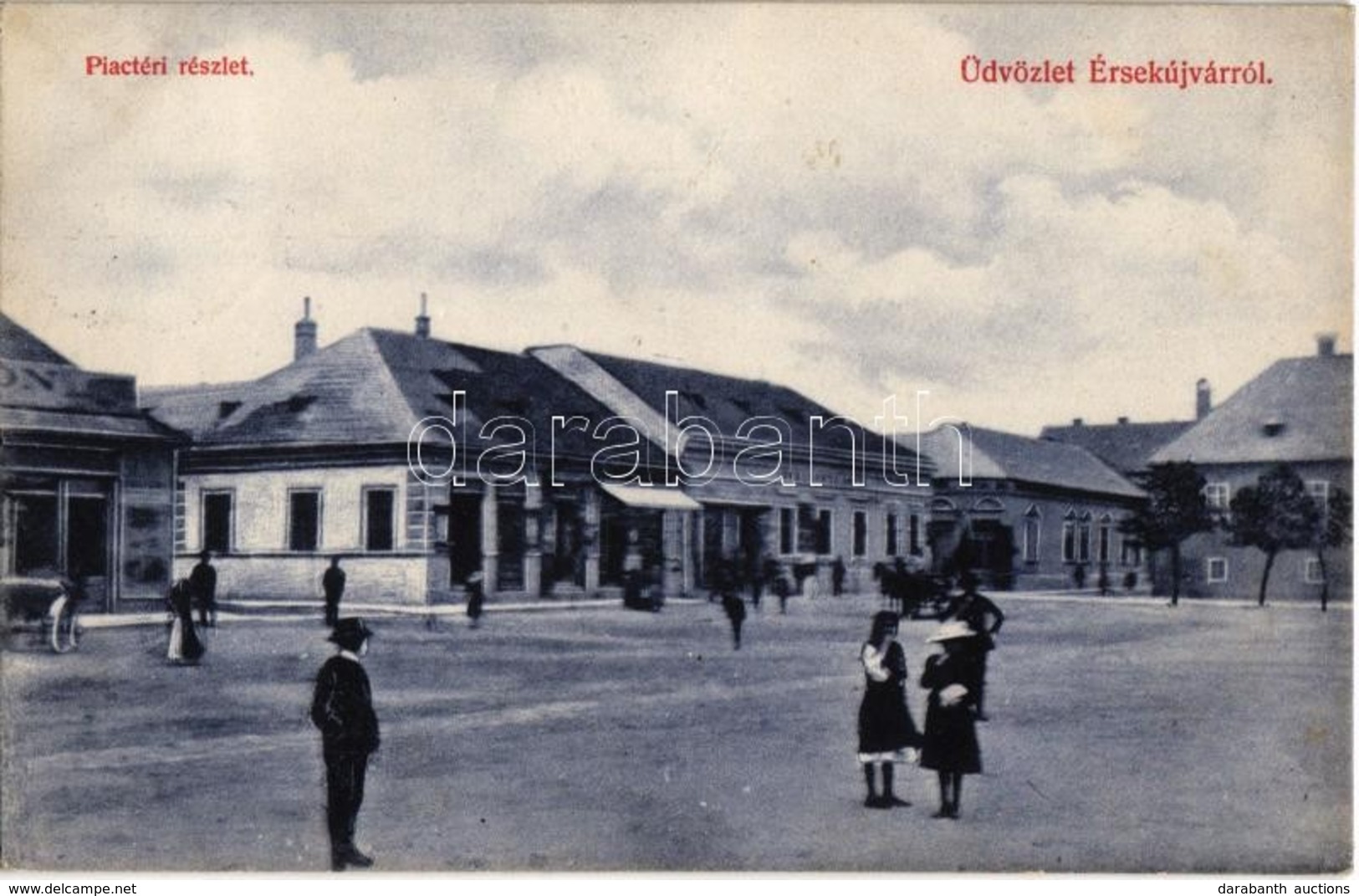 T2 1910 Érsekújvár, Nové Zámky; Piac Tér. Conlegner J. és Fia Kiadása / Market Square - Non Classés