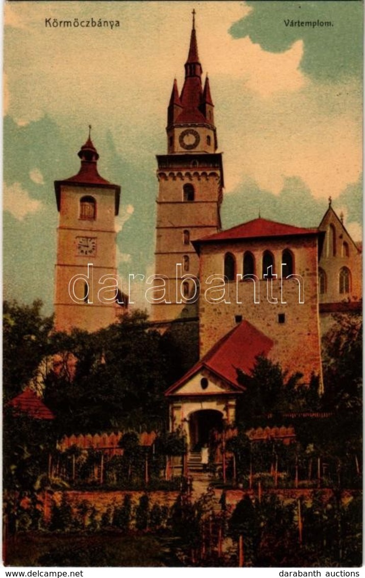 T2 1909 Körmöcbánya, Kremnitz, Kremnica; Vártemplom. Ritter Lipót Kiadása / Castle Church - Non Classés