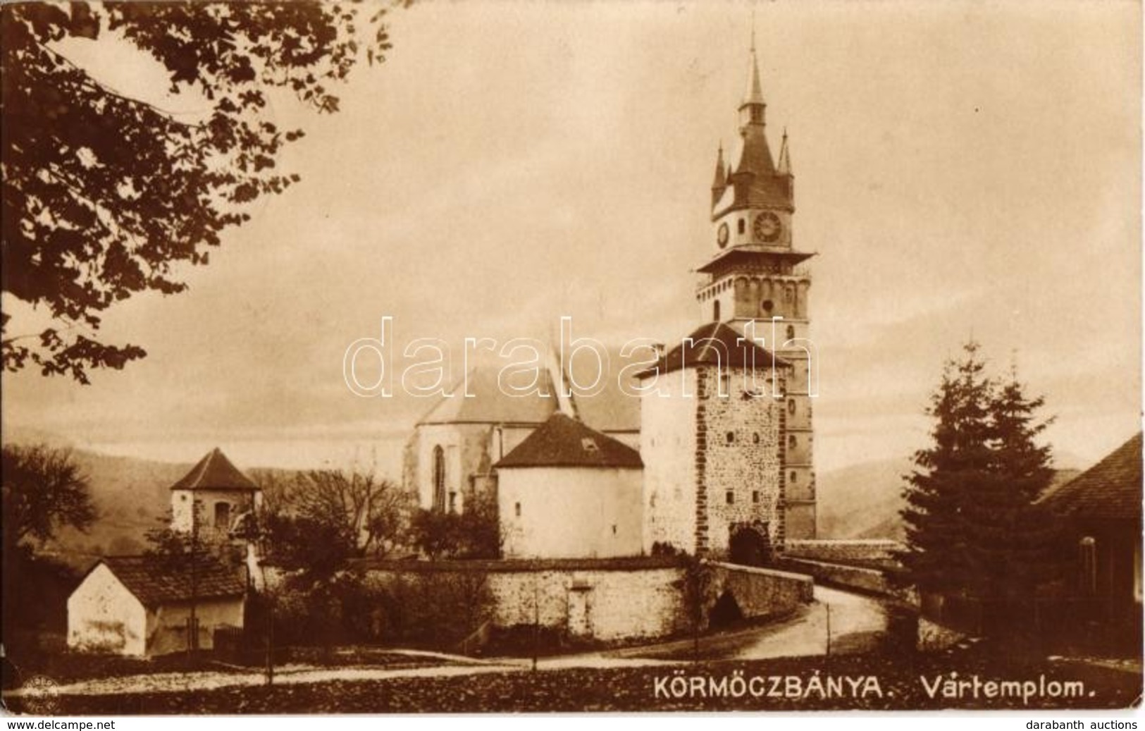 T2/T3 1908 Körmöcbánya, Kremnitz, Kremnica; Vártemplom / Castle Church. Oranotypie  (EK) - Unclassified