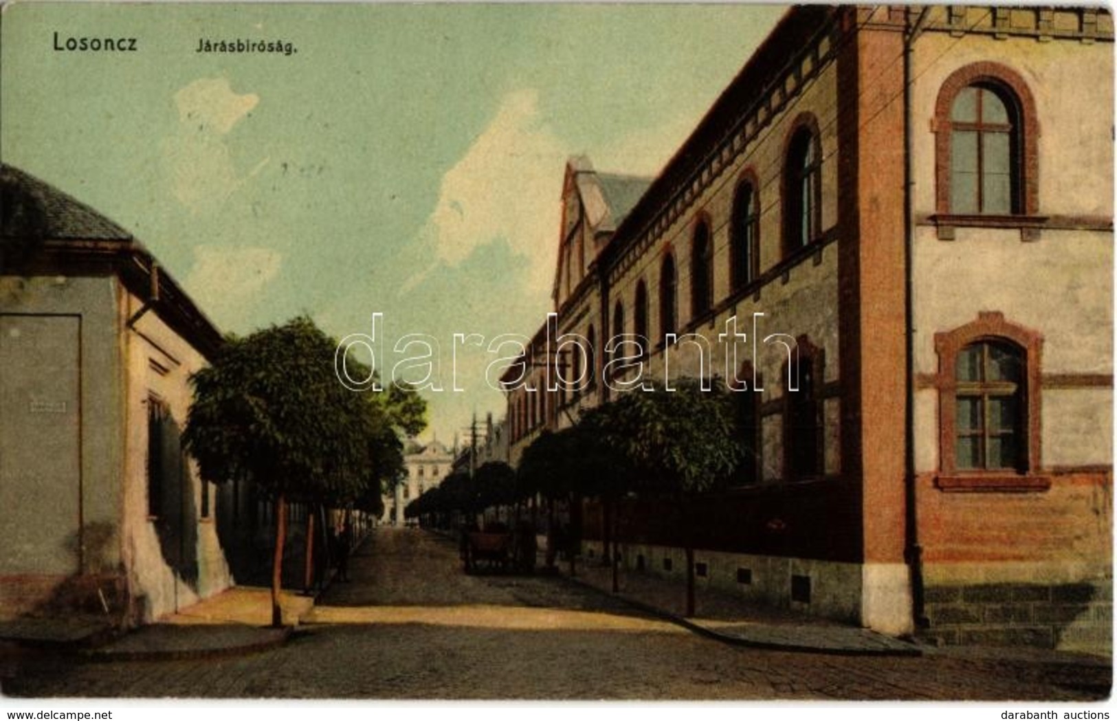 T2/T3 1909 Losonc, Lucenec; Járásbíróság, Utca / County Court, Street - Non Classés
