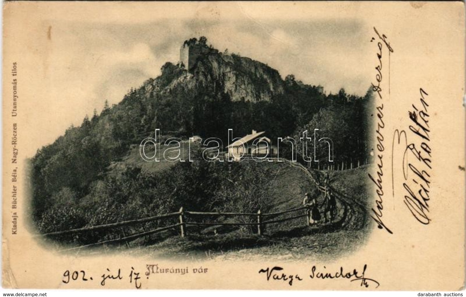 T3 1902 Murány, Murányalja, Murán; Murány Vára. Büchler Béla Kiadása / Muransky Hrad / Castle (fa) - Non Classés