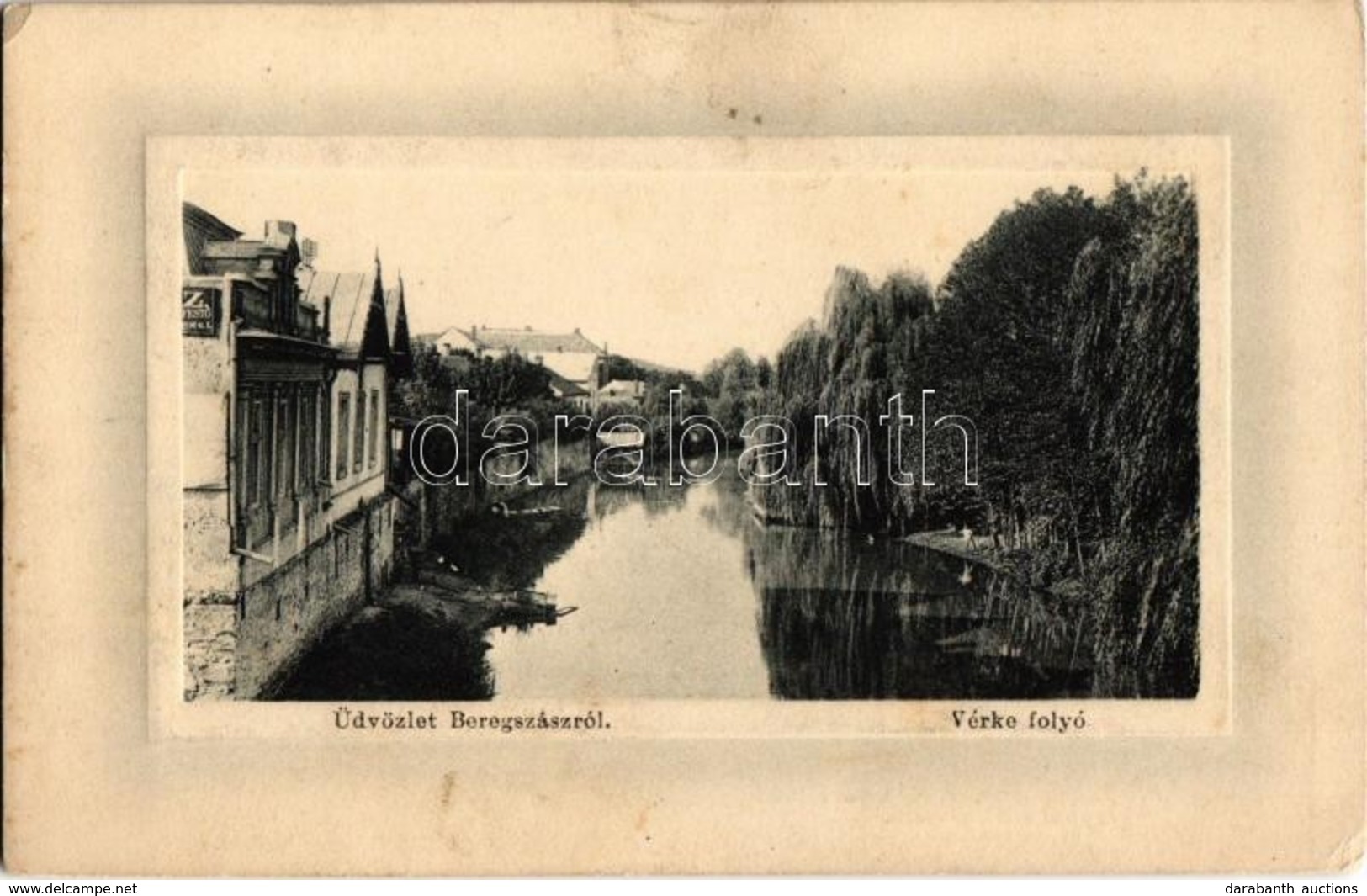 T2/T3 1915 Beregszász, Berehove; Vérke Folyó. W. L. Bp. 6093. 'Ideal' Kiadja Friedmann Móritz / Verke River Bank (EK) - Non Classés