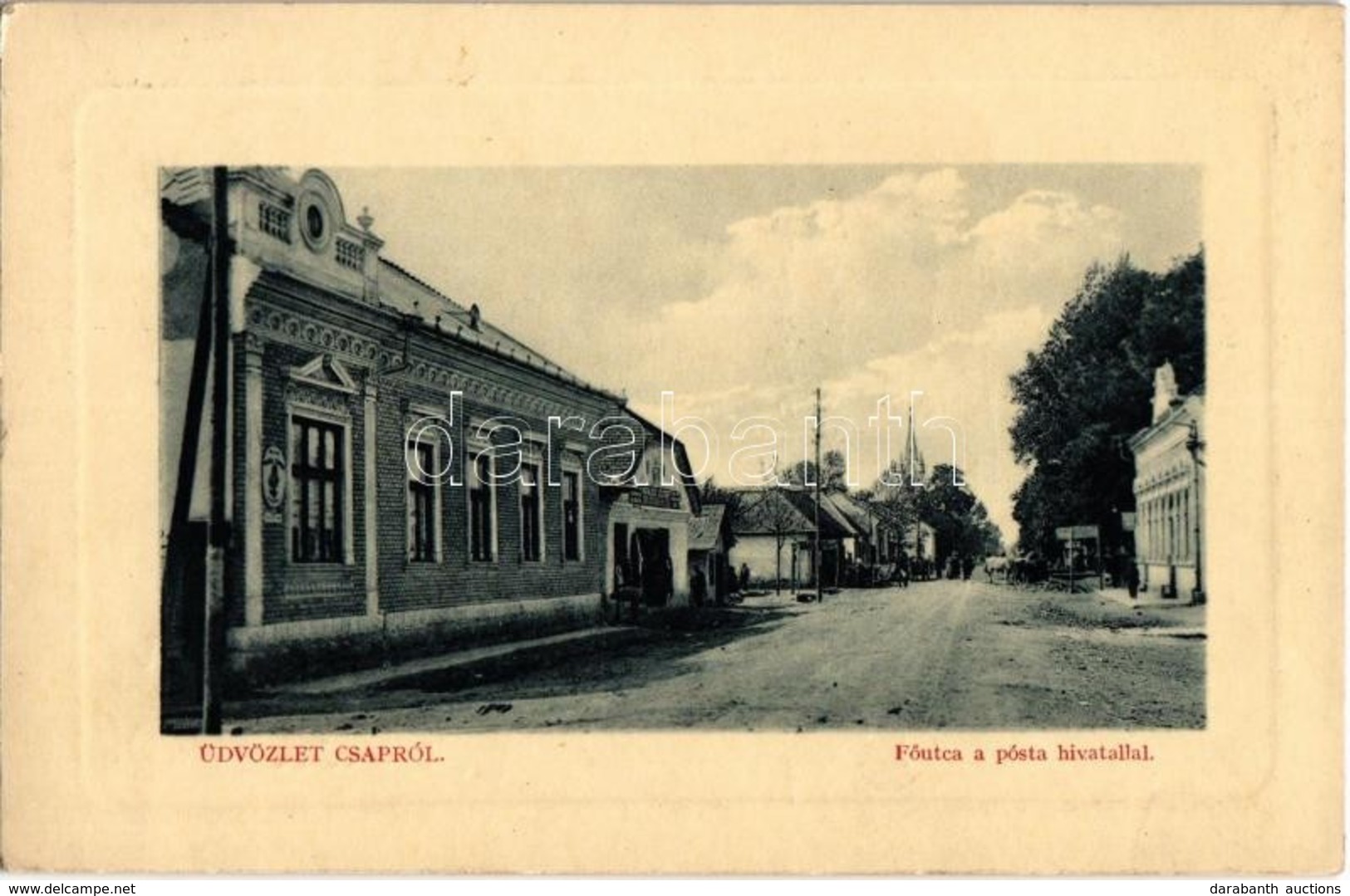 T2 1911 Csap, Chop; Fő Utca, Posta Hivatal, Krausz József Divatáruháza. W.L. Bp. 5675. Glück Imre Kiadása / Main Street, - Non Classés