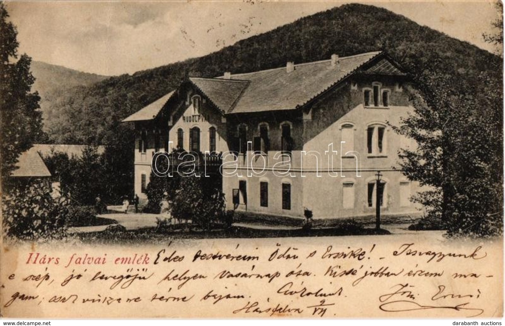 T2/T3 1901 Hársfalva-gyógyfürdő (Szolyva), Nelipino, Nelipyno; Rudolfvár / Villa (EK) - Ohne Zuordnung