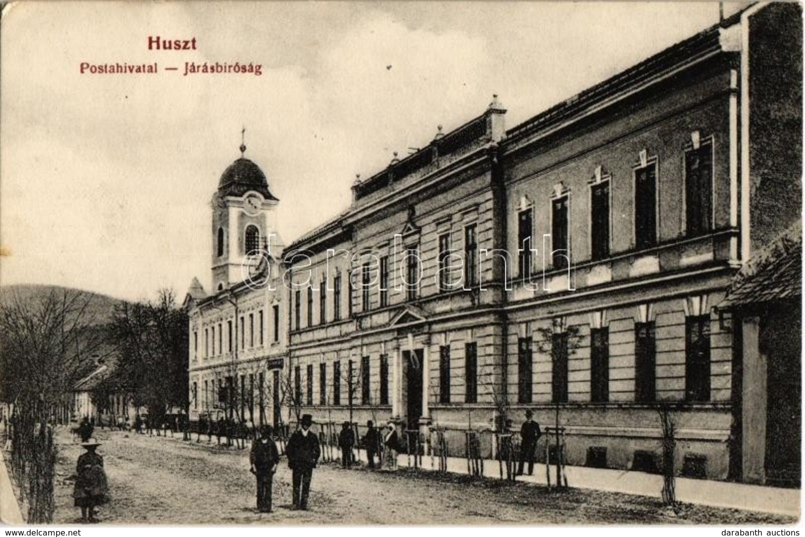 T2 1912 Huszt, Chust; Postahivatal, Járásbíróság / Post Office, County Court - Unclassified