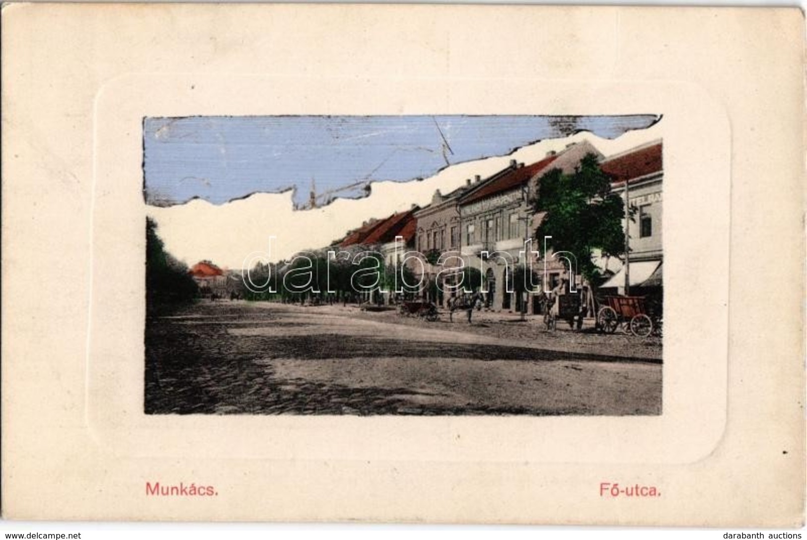 T2 1914 Munkács, Mukacheve, Mukacevo; Fő Utca, Általános Takarékpénztár, Hitelbank, Szatmári Bertalan és Mehr Leopold Mi - Ohne Zuordnung