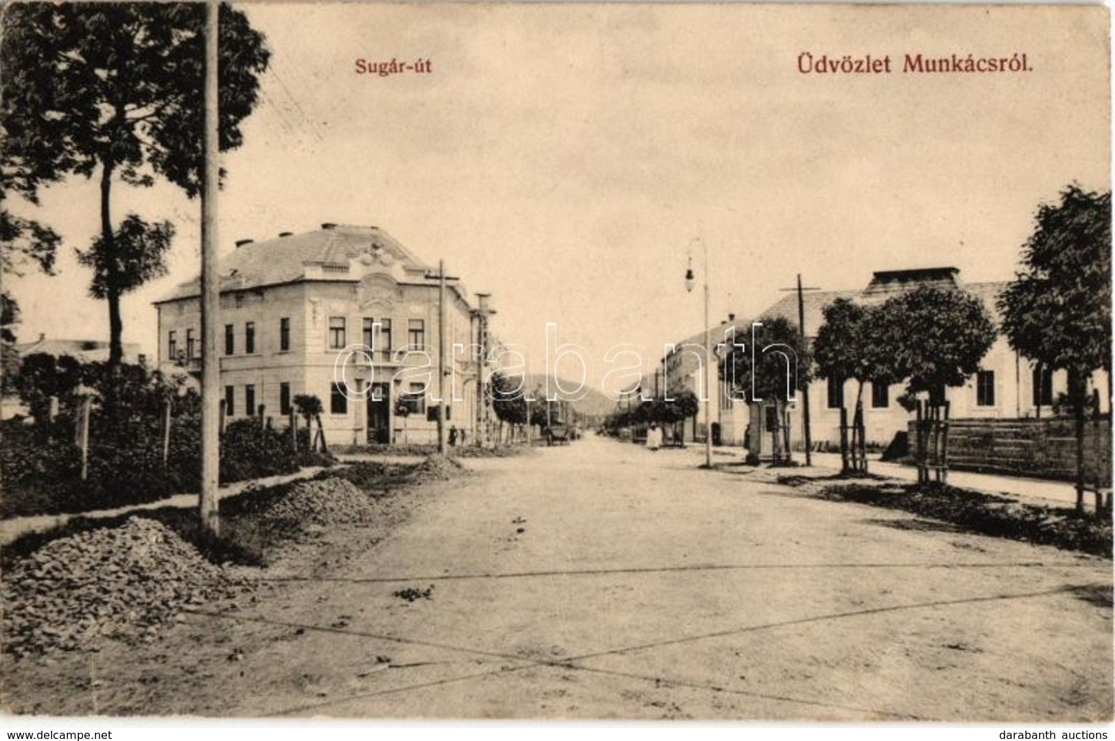 T2/T3 1914 Munkács, Mukacheve, Mukacevo; Sugár út / Boulevard - Ohne Zuordnung