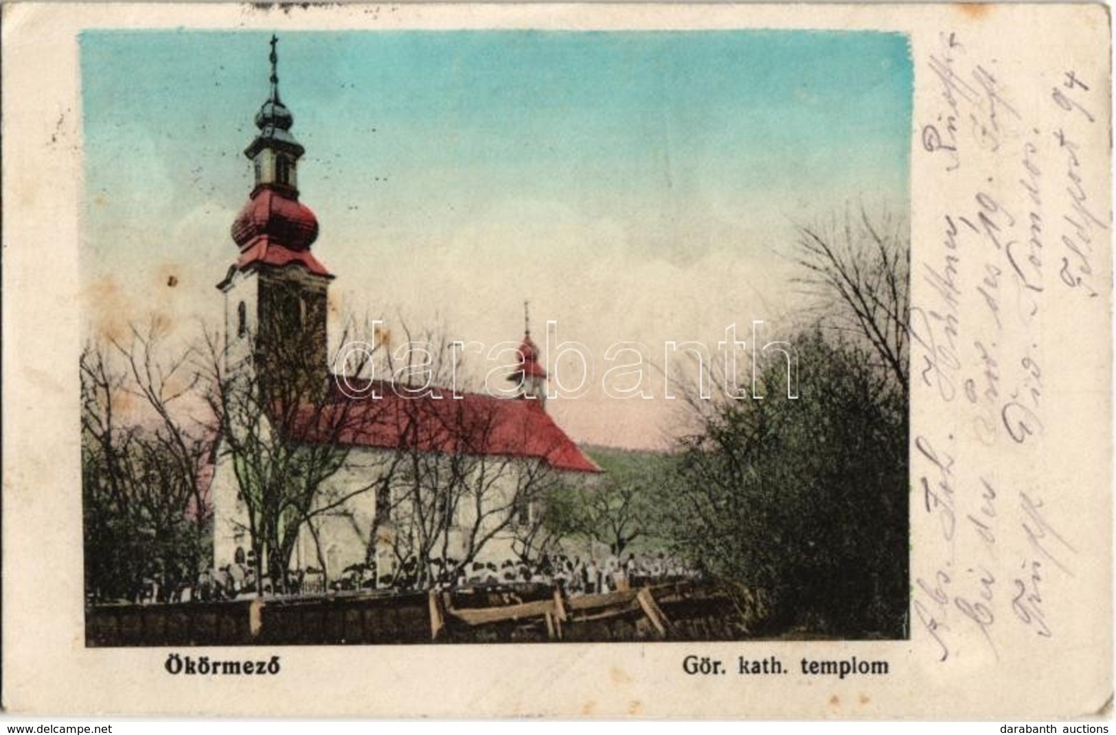 T2/T3 1915 Ökörmező, Volove Polje, Mizhhirya, Boureni; Görög Katolikus Templom / Greek Catholic Church  + K.u.K. Feldpos - Ohne Zuordnung