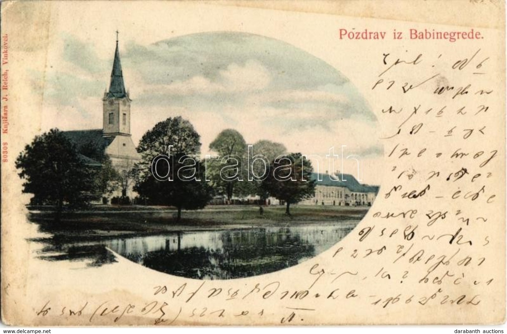 T2/T3 1906 Babina Greda, Babinegrede; Crkva Svetoga Lovre / Church, Riverside - Non Classés