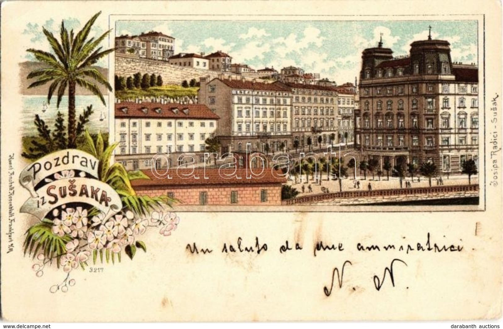 T2/T3 1898 (Vorläufer!) Fiume, Rijeka; Susak. Josipa Radici Floral, Litho (EK) - Non Classés