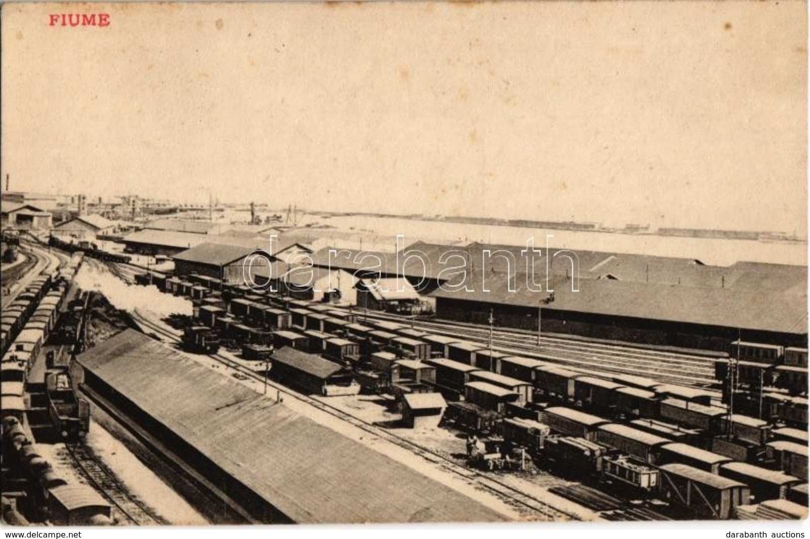 * T2 Fiume, Rijeka; Vasútállomás Vonatokkal / Bahnhof / Railway Station With Trains / Zeljeznicka Stanica - Unclassified