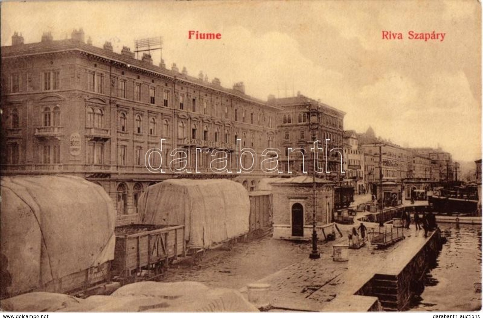 * T1/T2 Fiume, Rijeka; Riva Szapáry, Grand Hotel Europe, Industrial Railway - Non Classés