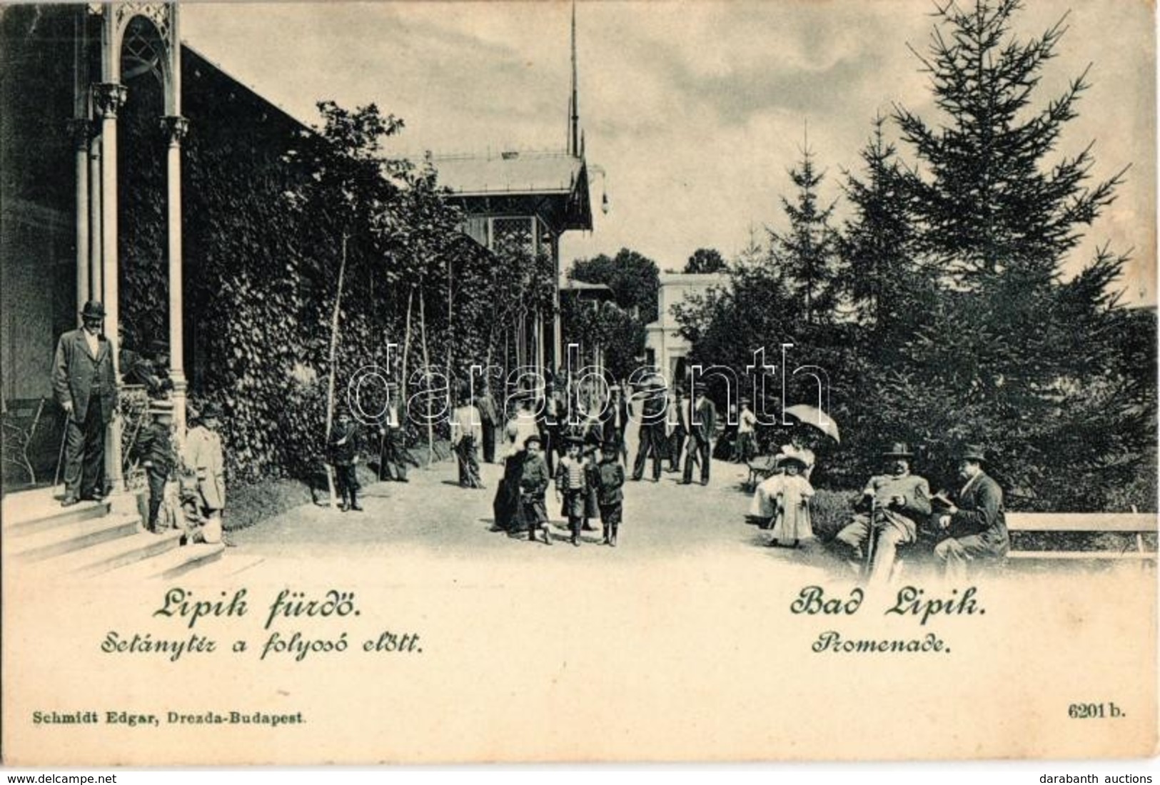 ** T1 Lipik-fürdő, Sétánytér A Folyosó Előtt / Promenade In Front Of The Colonnade - Non Classés