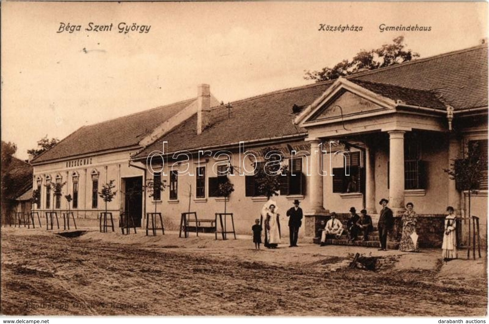 T2/T3 1912 Bégaszentgyörgy, Zitiste, Sveti-Jurat, Begej Sveti Durad; Községháza / Gemeindehaus / Town Hall (EK) - Unclassified