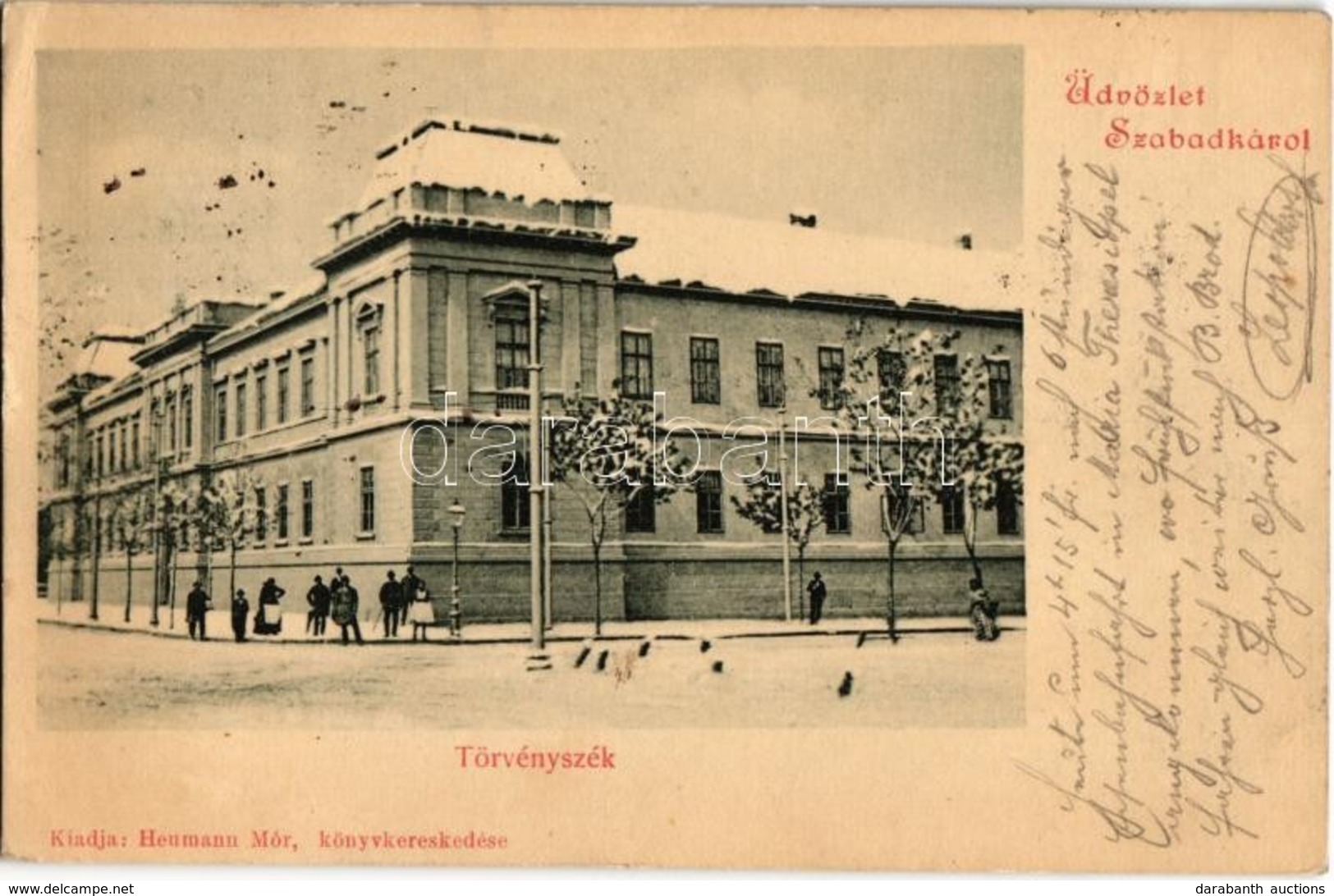 T2/T3 1900 Szabadka, Subotica; Törvényszék Télen. Heumann Mór Kiadása / Court In Winter (Rb) - Non Classés