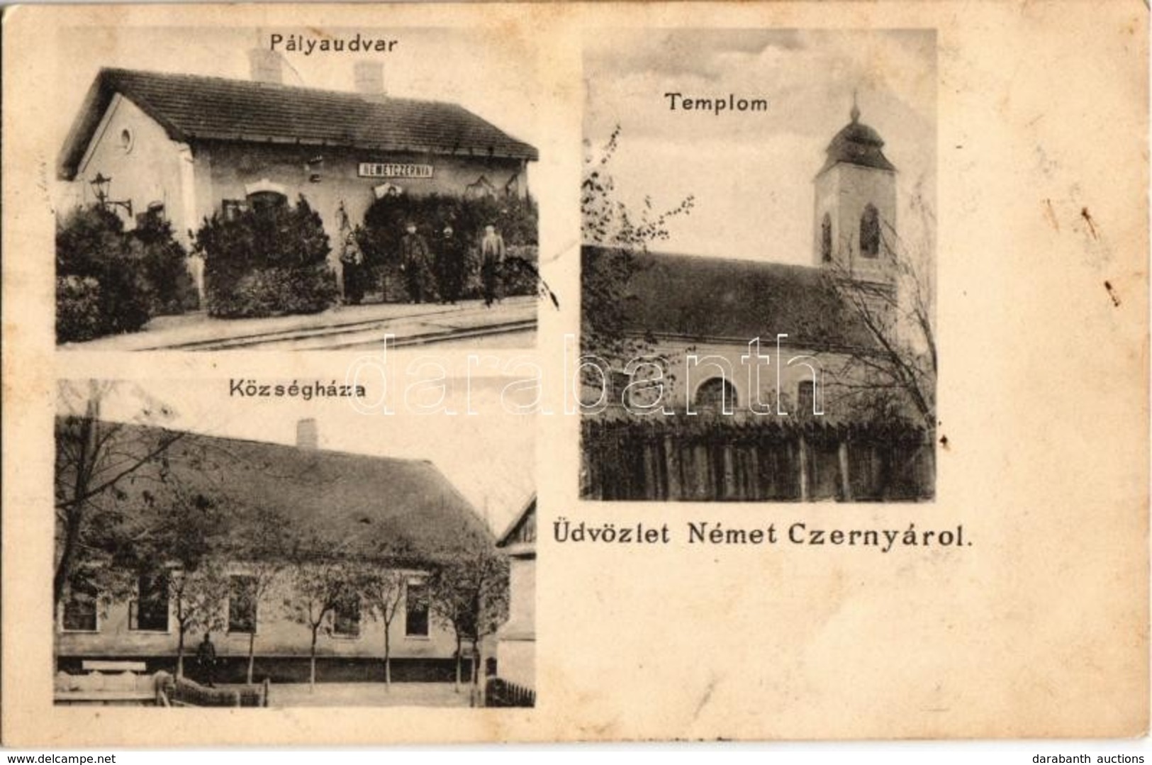 T2/T3 1908 Szerbcsernye, Németcsernye, Németcernya, Srpska Crnja (Magyarcsernye, Nova Crnja); Pályaudvar, Vasútállomás,  - Non Classés