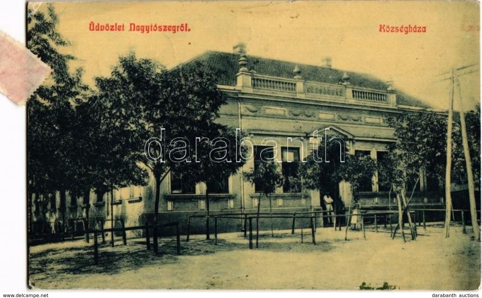 T2/T3 1908 Torontáltószeg, Nagytószeg, Novi Kozarci; Községháza. W. L. 1379. / Town Hall (EK) - Non Classés