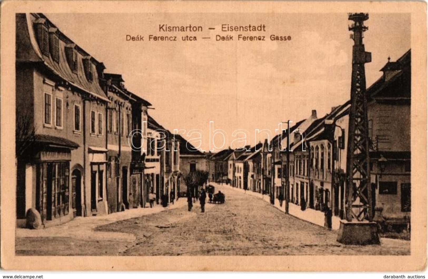 ** T2 Kismarton, Eisenstadt; Deák Ferenc Utca, üzletek / Deák Ferencz Gasse / Street View, Shops - Non Classés