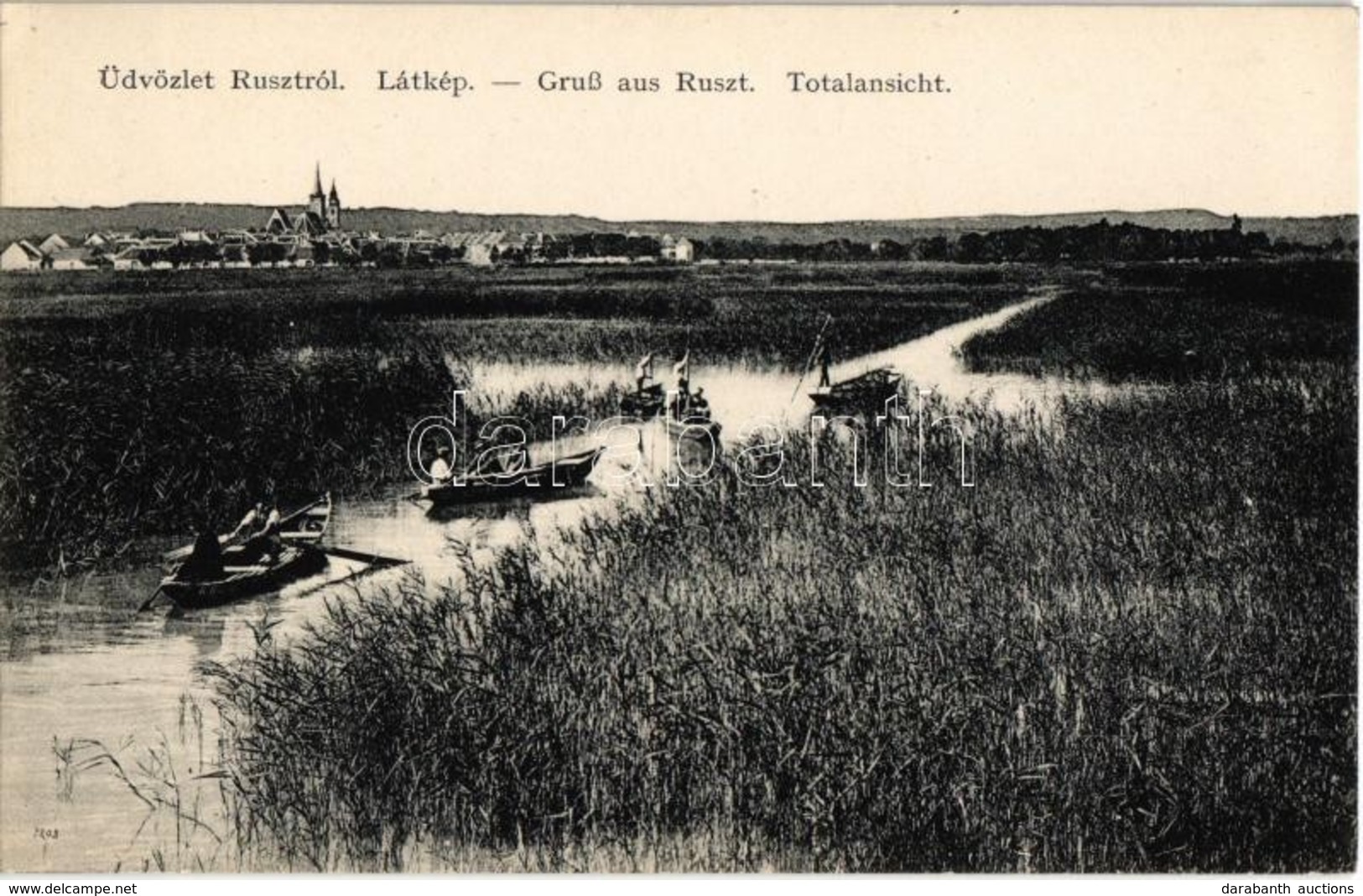 ** T1/T2 Ruszt, Rust; Fertő-tó Csónakázókkal. Kiadja Tremmel Vilmos / Neusiedler See / Rowing Boats On Neusiedl Lake - Unclassified