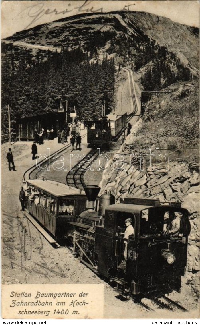 T2 Baumgartner (Schneebergbahn), Station Der Zahnradbahn Am Hochschneeberg / Schneeberg Railway (cog Railway) Station Wi - Zonder Classificatie