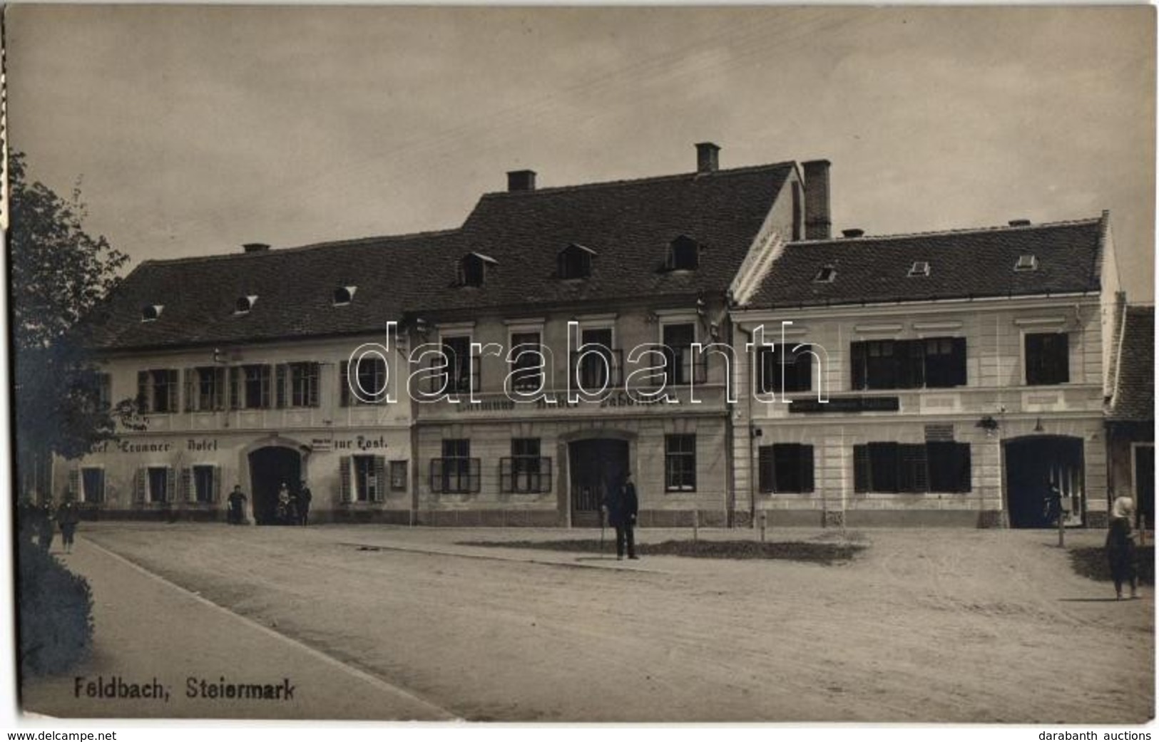 T2 1925 Feldbach, Andreas Kaufmann Gasthaus, Raimund Huber Fassbinder, Trummer Hotel Zur Post / Inn Of Andreas Kaufmann, - Ohne Zuordnung