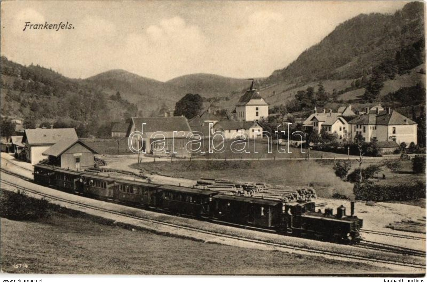 ** T1/T2 Frankenfels, Bahnhof / Railway Station With Locomotive - Ohne Zuordnung