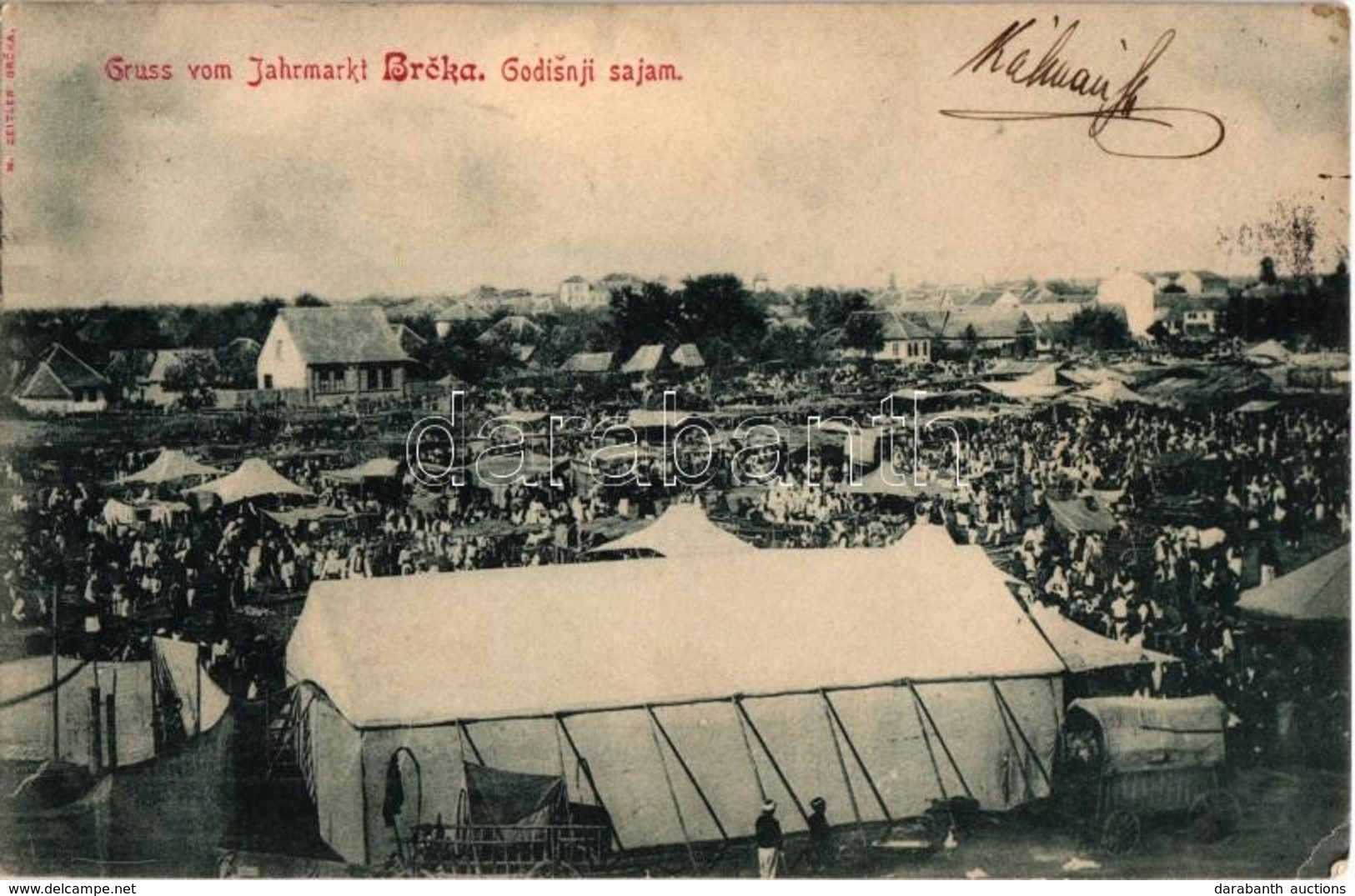 T2/T3 1903 Brcko, Brcka; Godisnji Sajam / Annual Fair, Market Vendors, Tents, Booths. M. Zeitler (EK) - Unclassified