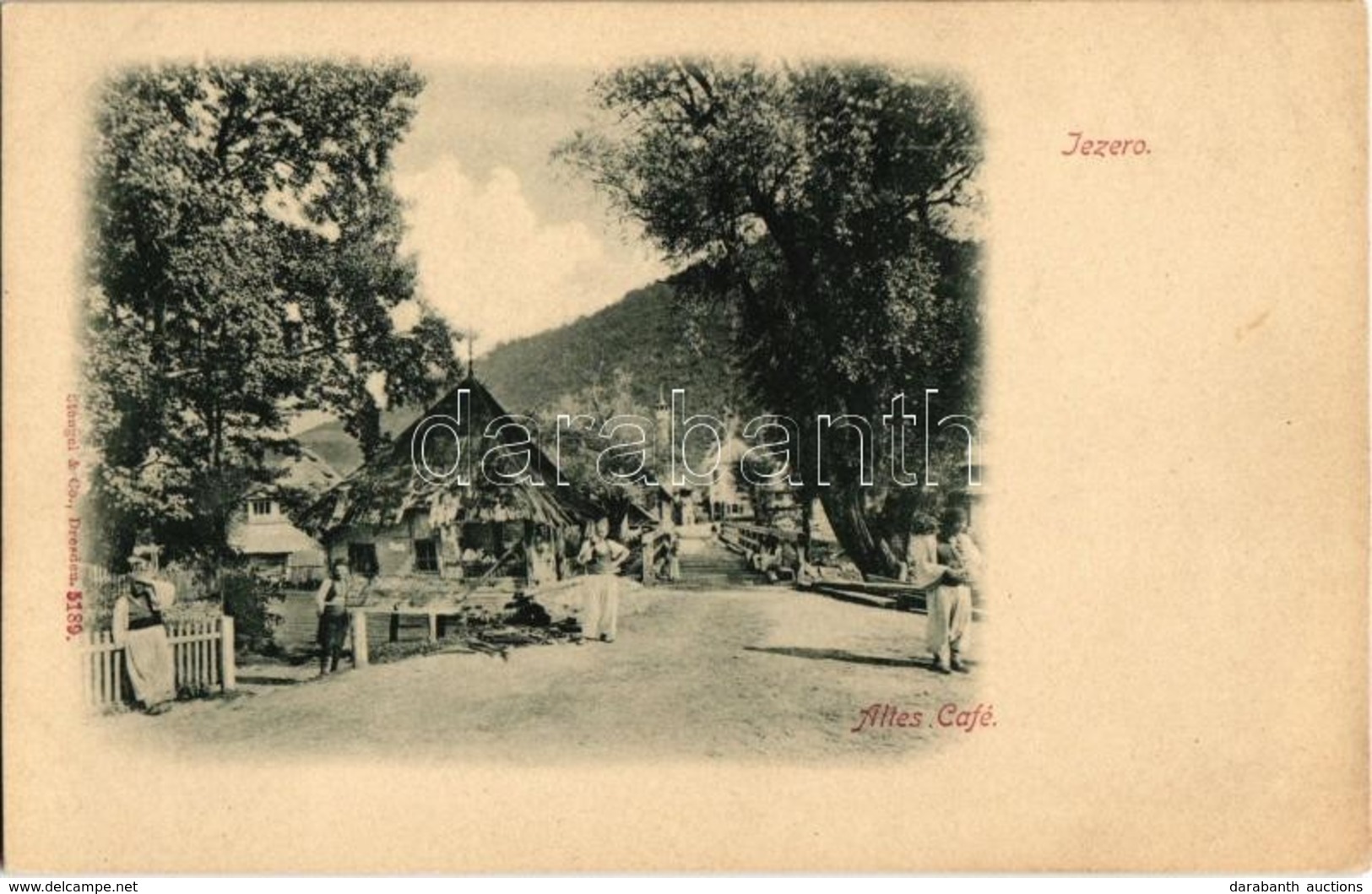 ** T1 Jezero, Altes Cafe / Street View With Cafe, Mosque - Ohne Zuordnung