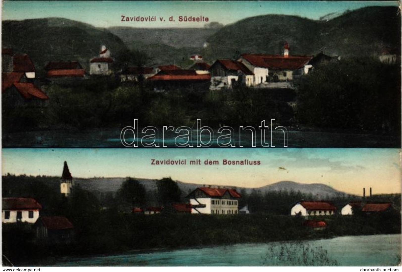 T2 1914 Zavidovici, Südseite, Bosnafluss / Bosna Riverside - Unclassified