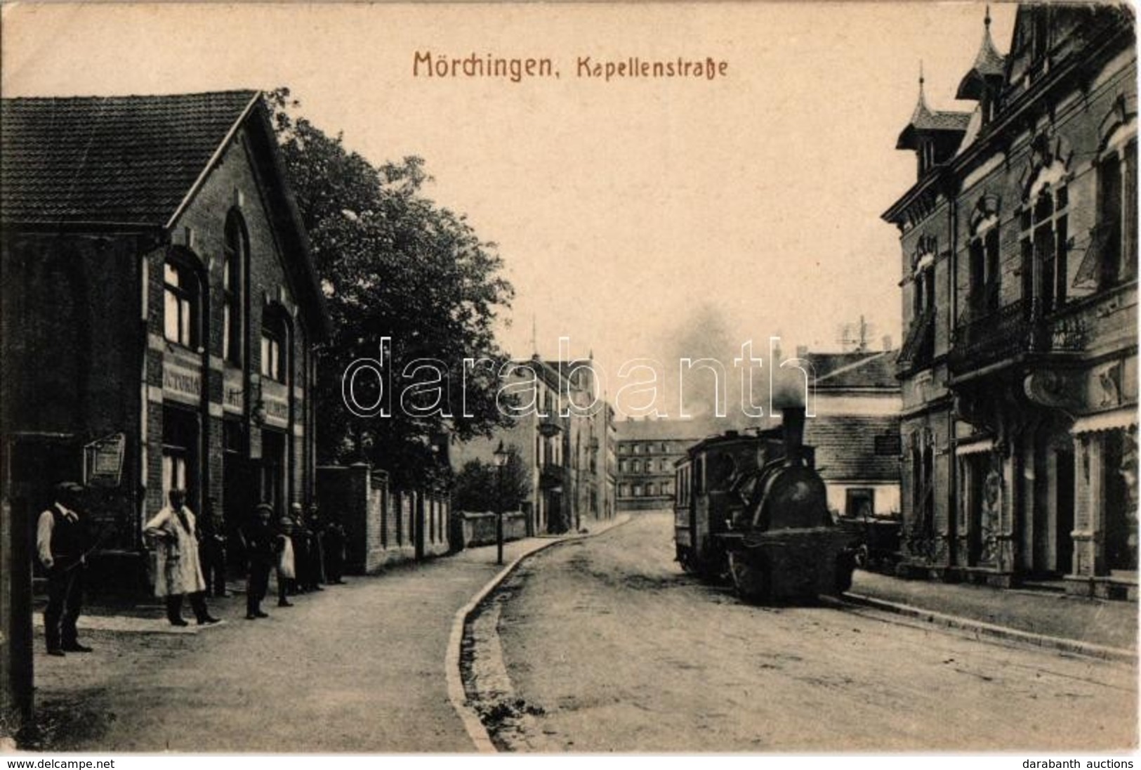 T2/T3 Morhange, Mörchingen; Kapellenstraße / Street View With Urban Railway (EK) - Unclassified