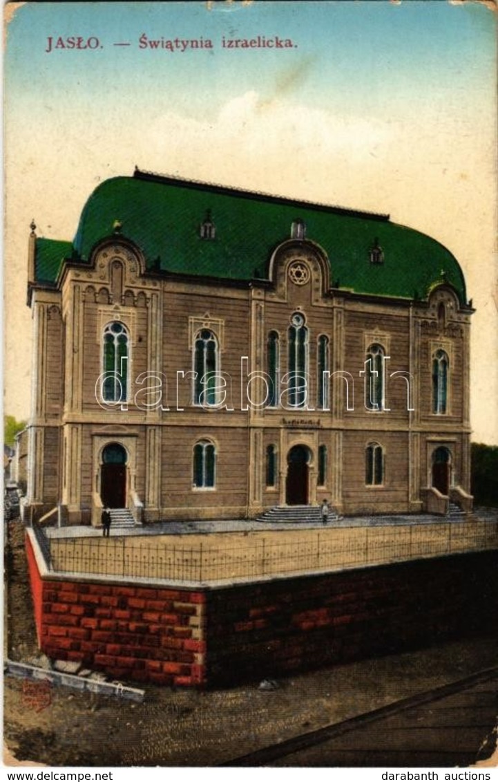 T2/T3 Jaslo, Jassel; Swiatynia Izraelicka / Der Israelische Tempel / Synagogue. Judaica (EK) - Zonder Classificatie