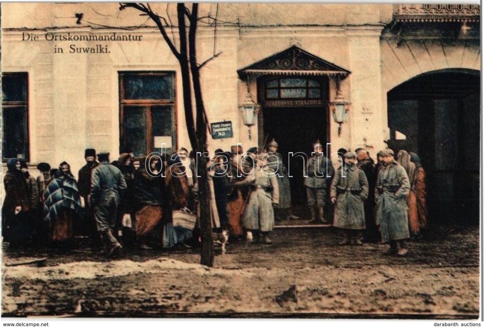 ** T1 Suwalki, Die Ortskommandantur / Local Headquarters With German Soldiers - Unclassified