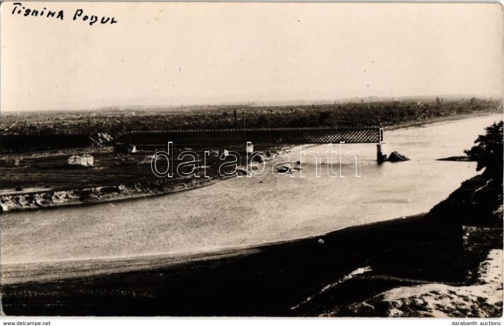 * T2 Tighina, Bender; Podul / Destroyed Railway Bridge. Photo - Unclassified