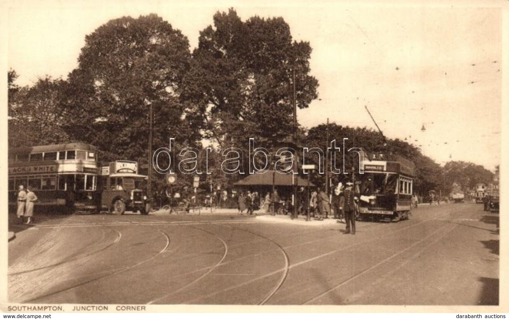 ** T1 Southampton, Junction Corner, Trams, Automobile, Policeman - Unclassified