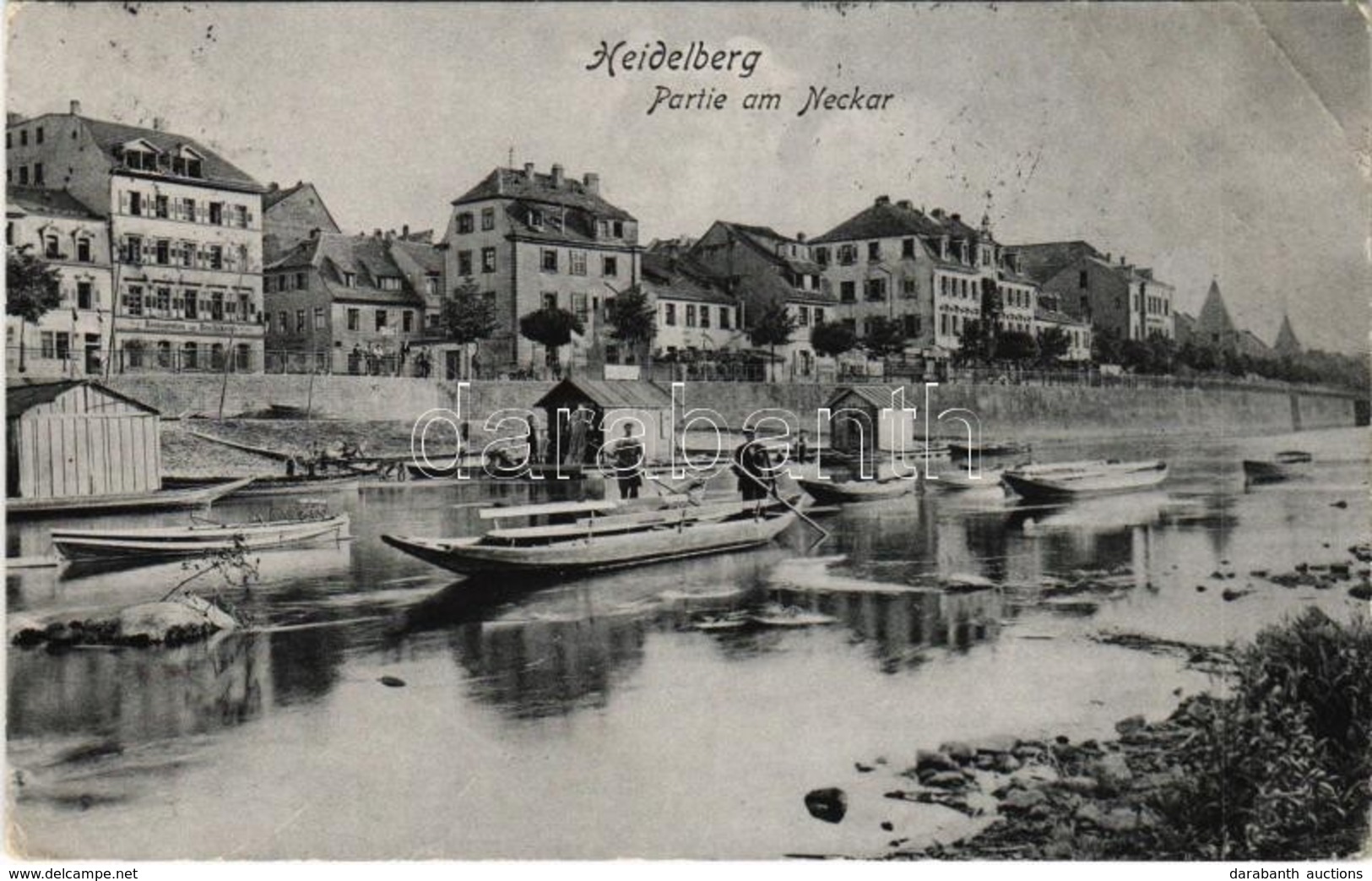 T2/T3 1906 Heidelberg, Partie Am Neckar / Neckar Riverbank, Boats (EK) - Unclassified