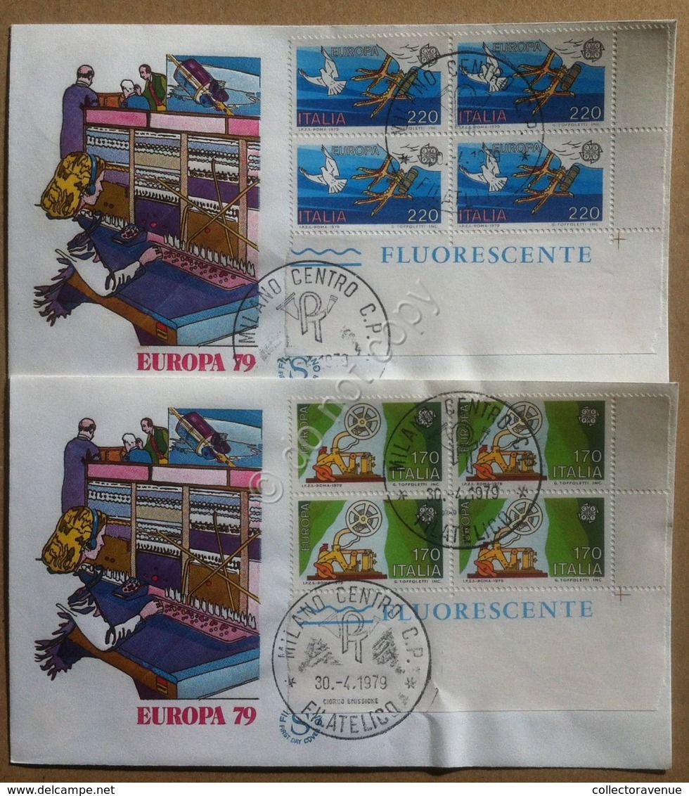 FDC Filagrano Italia 1979 - Quartine AF Europa CEPT - 2 Non Viaggiate - Non Classificati