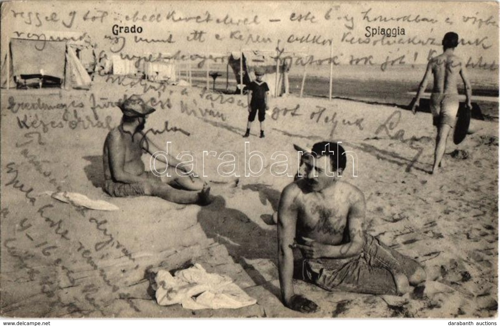 T2/T3 Grado, Spiaggia / Beach, Bathing People, Sunbathing (EK) - Ohne Zuordnung