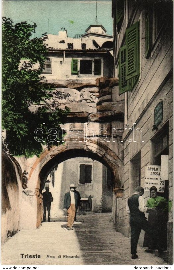 ** T1 1906 Trieste, Trieszt; Arco Di Riccardo, Opolo Lissa / Arch, Shop - Ohne Zuordnung