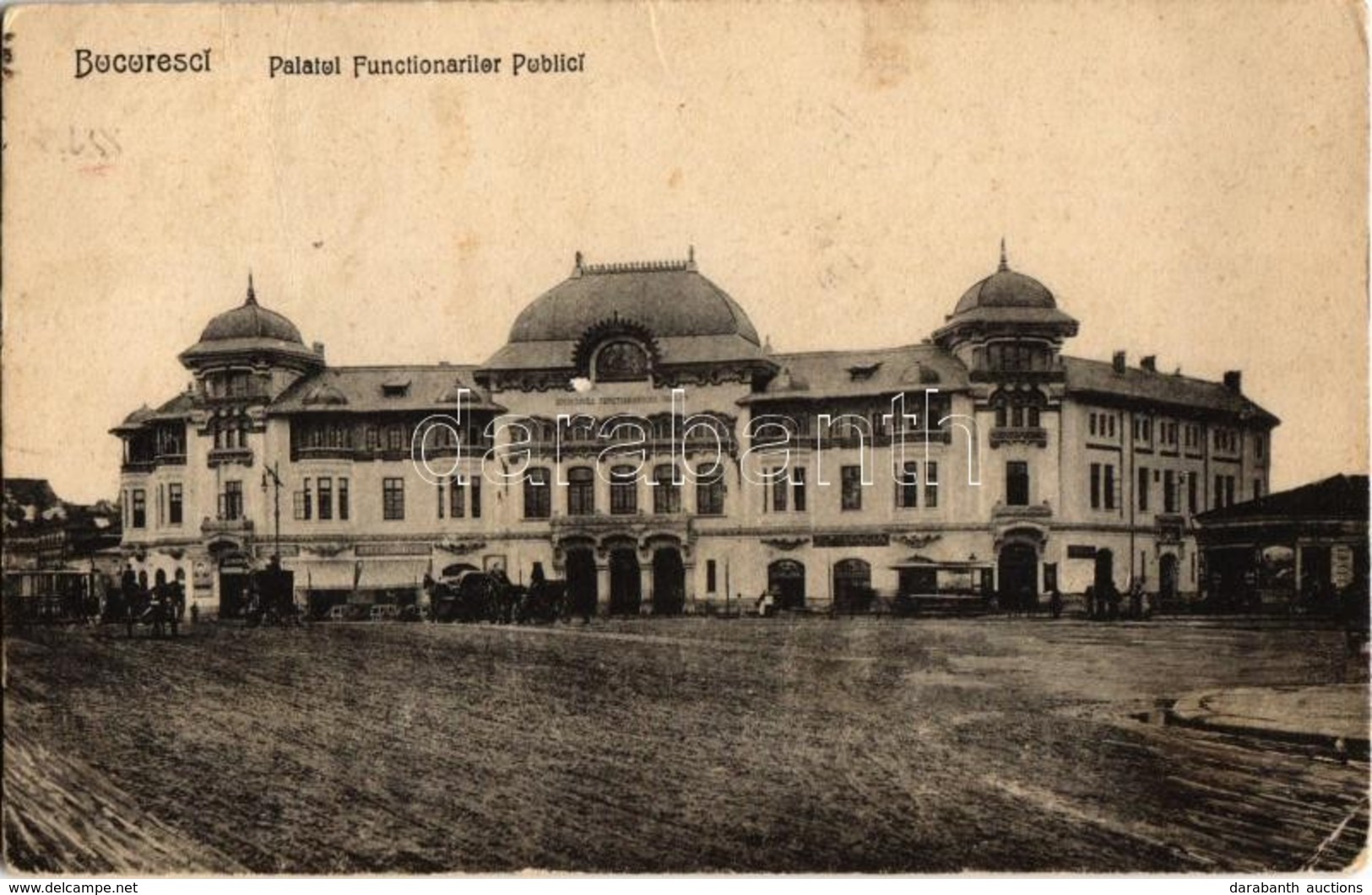 * T2/T3 Bucharest, Bucuresti; Palatul Functionarilor Publici, Farmacia / Palace Of The Civil Servants, Pharmacy, Shops ( - Ohne Zuordnung