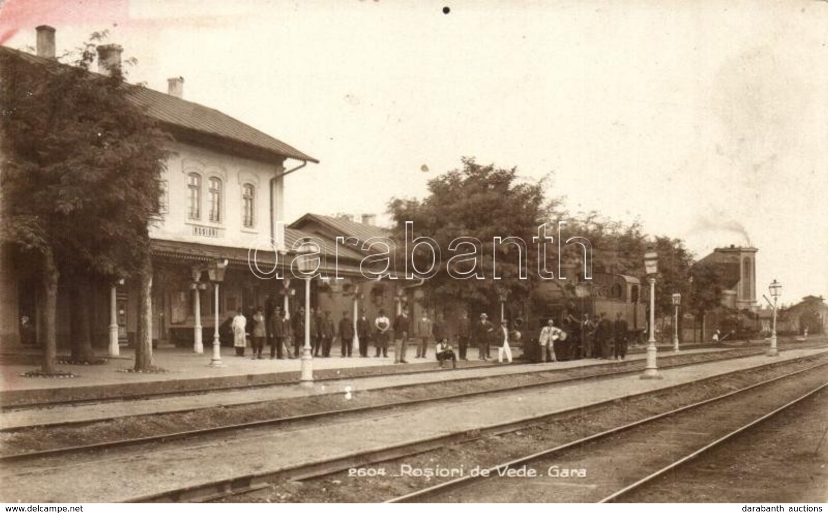 ** T2/T3 Rosiorii De Vede, Gara / Bahnhof / Railway Station With Locomotive. Gavril Necsulescu (fl) - Non Classés