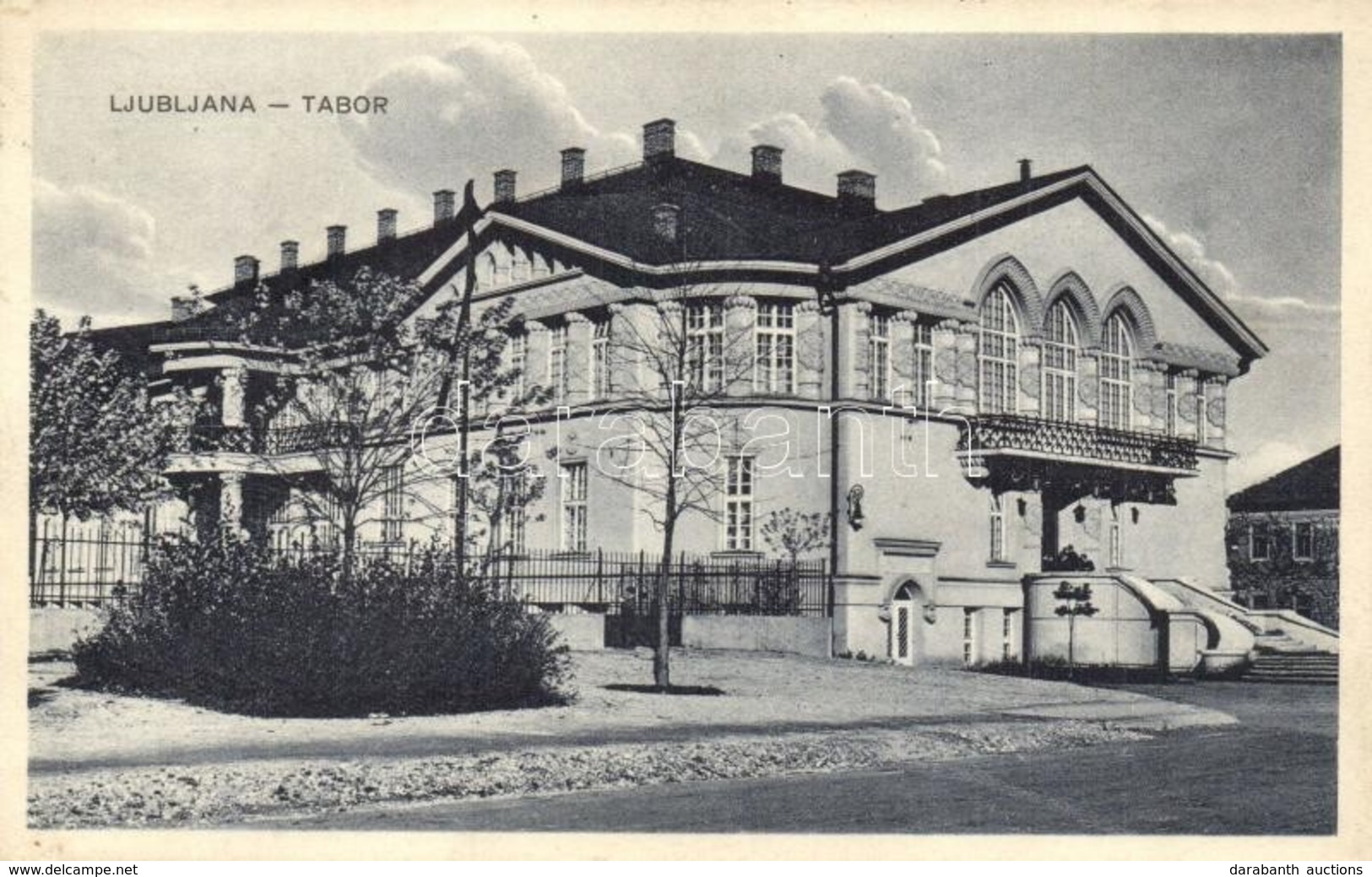 T2 1932 Ljubljana, Laibach; Tabor Sokolski Dom / Sokol Building In Tabor. Messcher Van Wees Advertisement On The Backsid - Unclassified