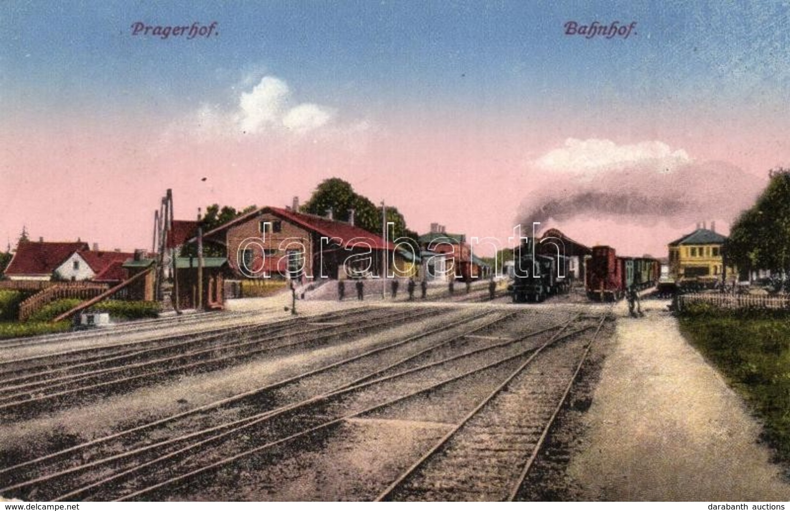 T2 Pragersko, Pragerhof; Bahnhof / Railway Station, Locomotive - Non Classés