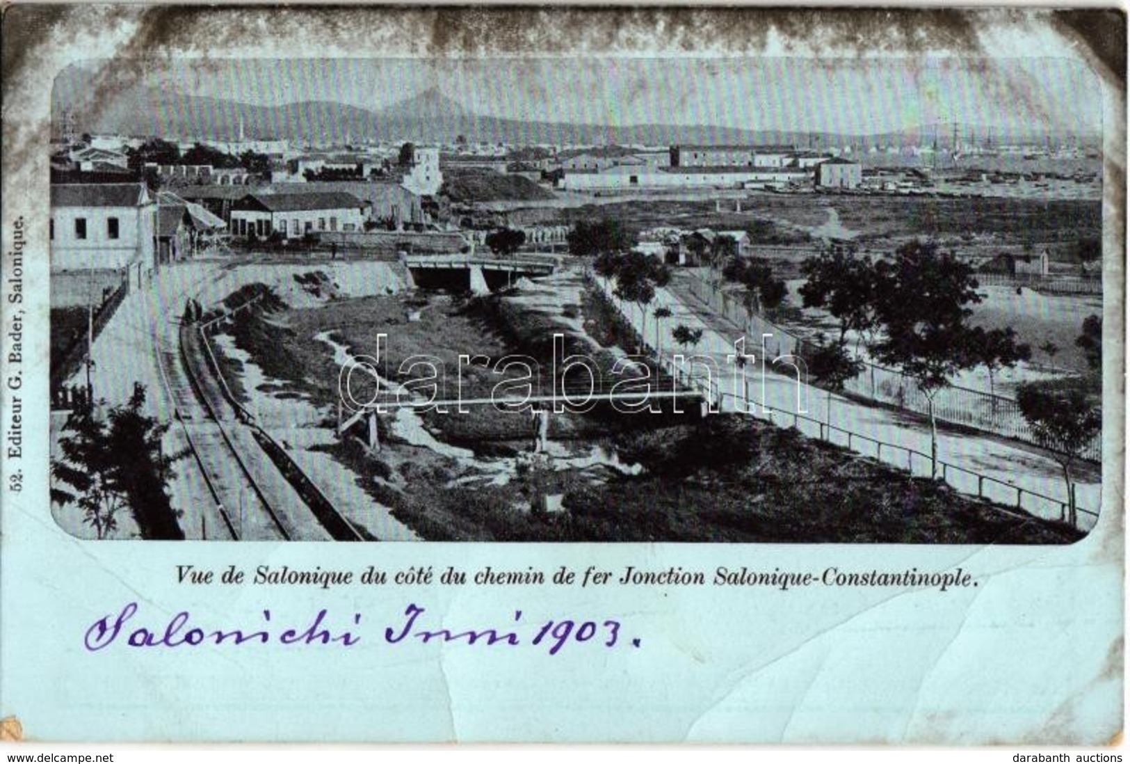 * T3 1903 Constantinople, Istanbul; Cote Du Chemin De Fer Jonction Salonique-Constantinople / Thessaloniki-Istanbul Rail - Unclassified