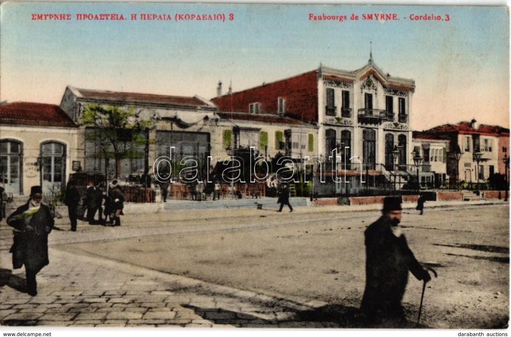 ** T2/T3 Izmir, Smyrna; Faubourgs, Cordelio /  Street View With Restaurant  (fl) - Unclassified