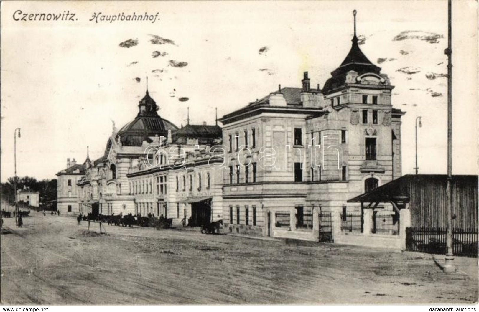 T2 1915 Chernivtsi, Czernowitz, Cernauti; Hauptbahnhof / Main Railway Station + K.u.K. Zensurkommission Czernowitz' - Non Classés