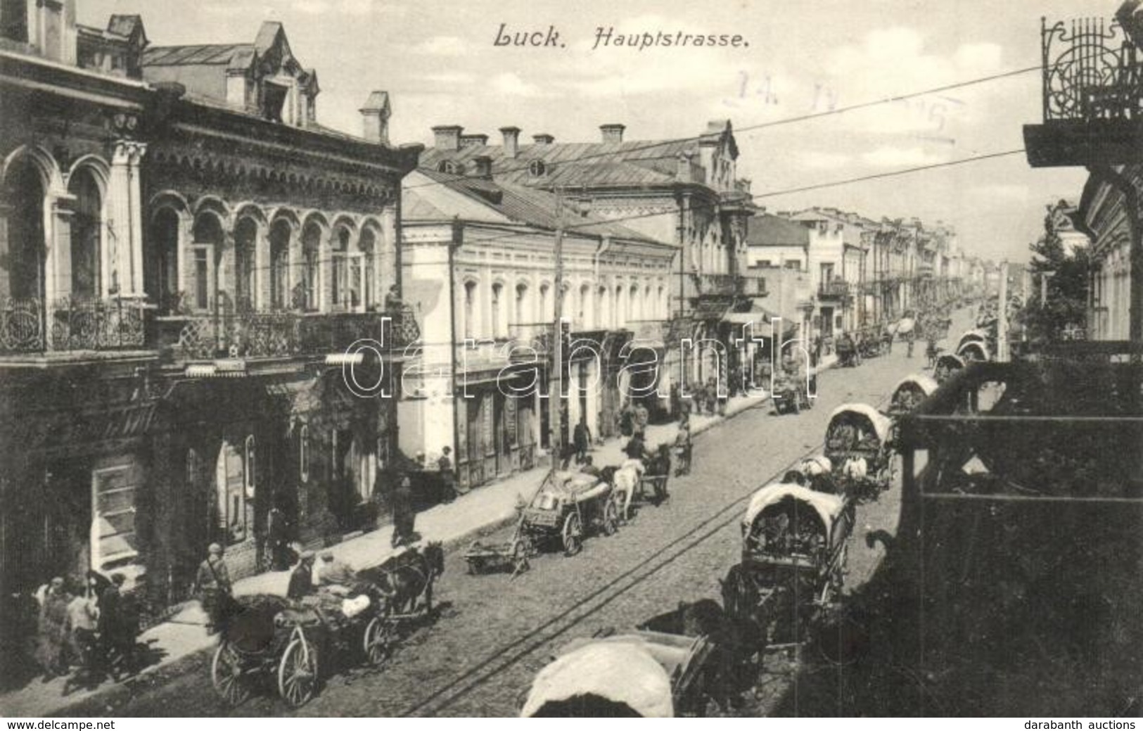 T2 1915 Lutsk, Luck;, Hauptstrasse / Main Street + Hadtáp Postahivatal 172. - Non Classés