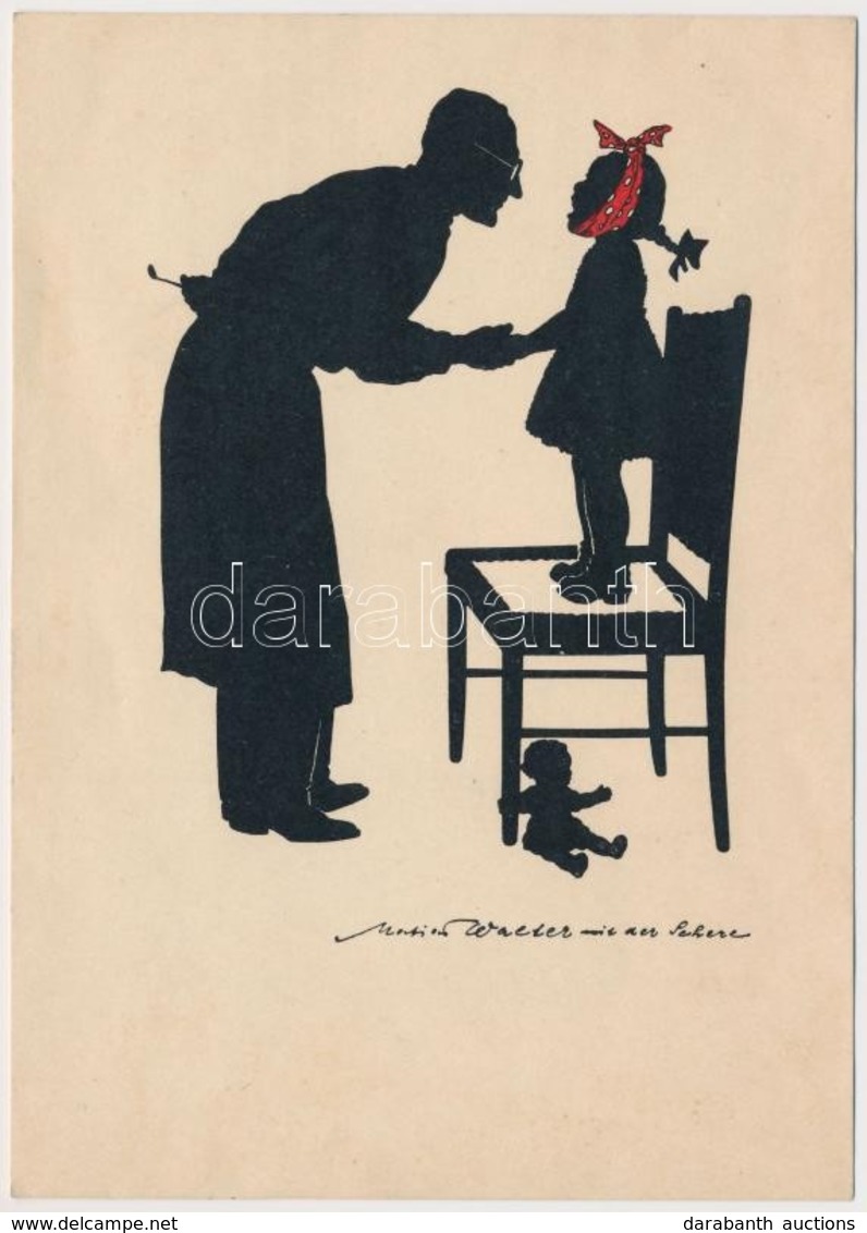 ** T2 'Fogorvosnál' Sziluettes Művészlap / At The Dentist. Silhouette Art Postcard - Non Classés