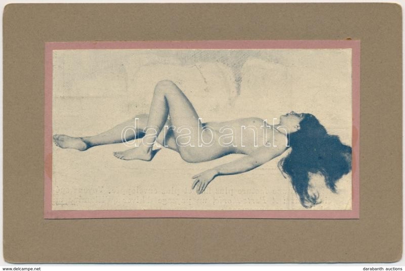 ** T2/T3 Erotic Nude Lady, Picture Glued On The Postcard - Ohne Zuordnung