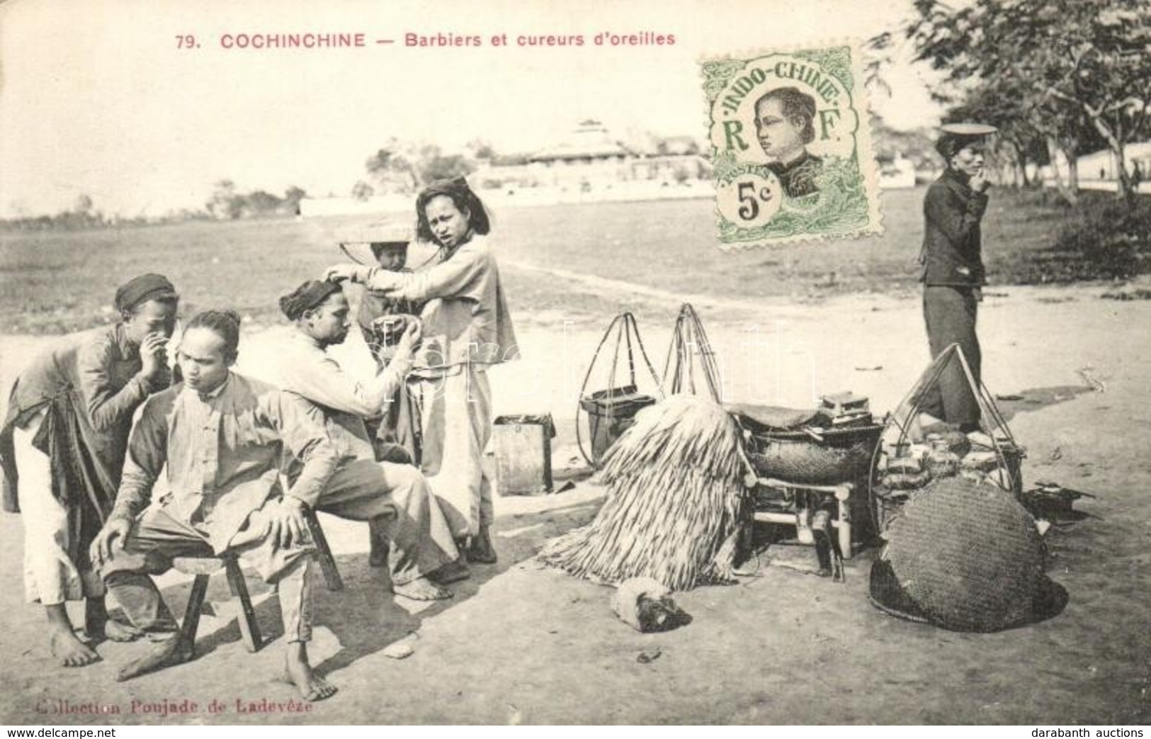 * T1/T2 Cochinchina, Barbiers Et Cureurs D'oreilles / Vietnamese Folklore, Barbers And Ear Pickers - Non Classés