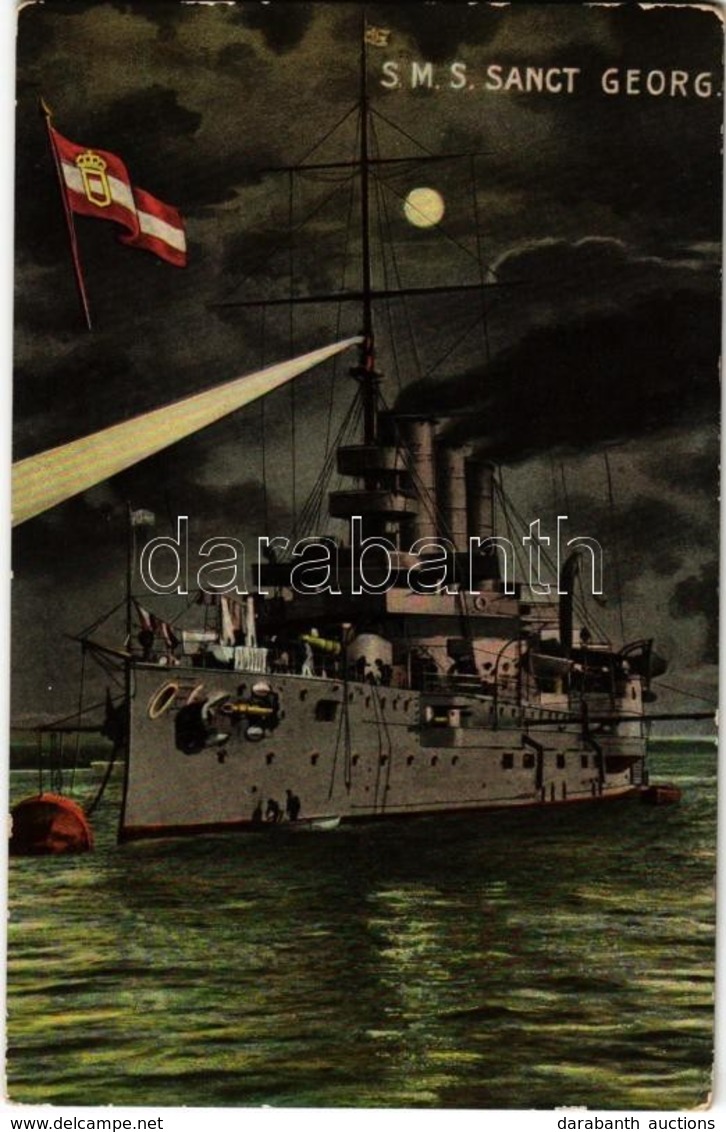 * T2/T3 SMS Sankt Georg Osztrák-magyar Páncélos Cirkáló  Este / K.u.K. Kriegsmarine / Austro-Hungarian Navy SMS Sankt Ge - Non Classés